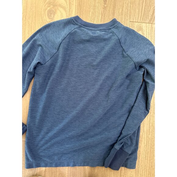 Athleta Girl Long Sleeve Blue Pullover Top S/7 89% Polyester 11% Spandex - Picture 4 of 5